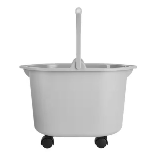 20 qt. Heavy-Duty Rolling Bucket with 4-Wheel Mobility & Ergonomic Handle - Durable Plastic Construction Bucket with Sturdy Base for Construction, Gardening, Painting, Moving - Ideal for Home & Commercial Use - Easy-Roll Design for Smooth Transport