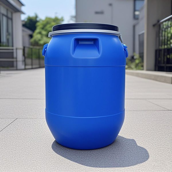 leak-proof | durable 1pc 50L leak-proof plastic bucket with lid and 2 handles, durable round bucket for pet food storage, water containers, medical waste disposal, industrial use