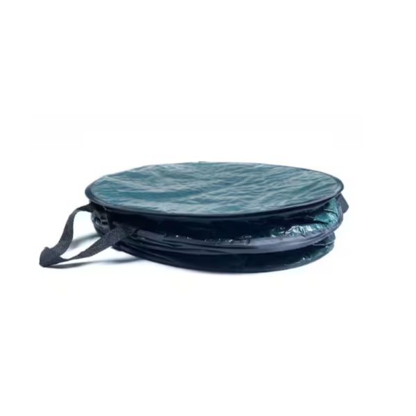 33 Gallon Heavy-Duty Collapsible Utility Bin with Lid - Heavy-Duty Plastic Construction, Space-Saving Design Folds to 2-Inch Height, Green Large Capacity Trash Can for Camping, Yard Work, Laundry, Indooru002FOutdoor Storage & Hauling - Durable Portable