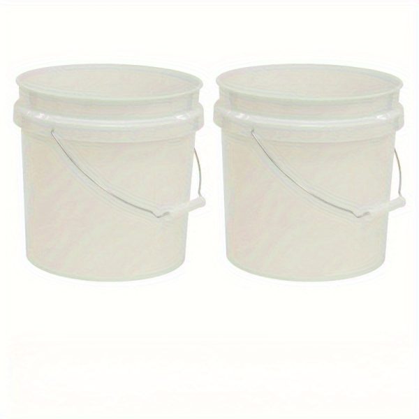 Heavy-Duty 2 Gallon Bucket with Comfort Handle - Stackable, for Painting, Construction, Kitchen, Bathroom, Gardening - Easy-Clean Surface & Hanging Hole - Ideal for Home, Workshop, Job Sites, Workshop Supplies, Painting Tools, Round Utility Bucket